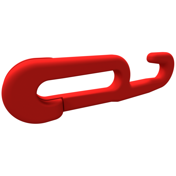 Plastic barrier chain links | hook link | 6 mm thick | red